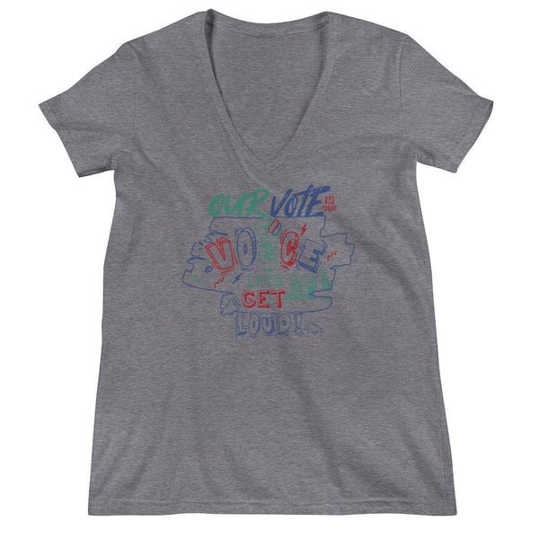 Womxns March Denver Fashion V-neck Tee - The 6th Clothing Co.