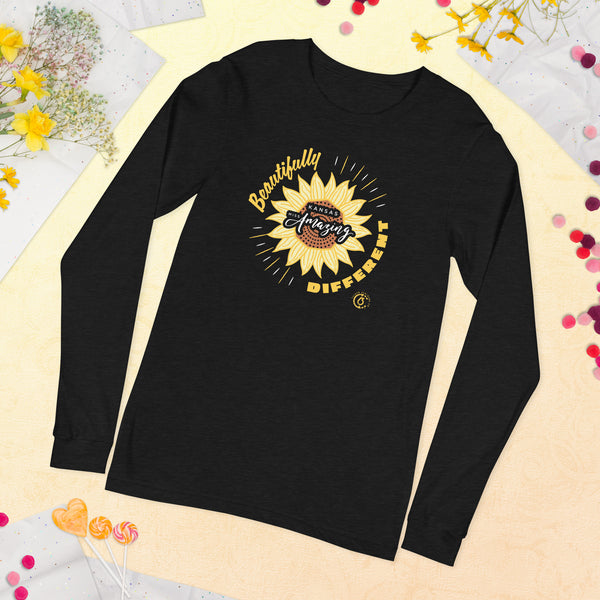 Kansas Miss Amazing 2022 Beautifully Different Unisex Long Sleeve Tee