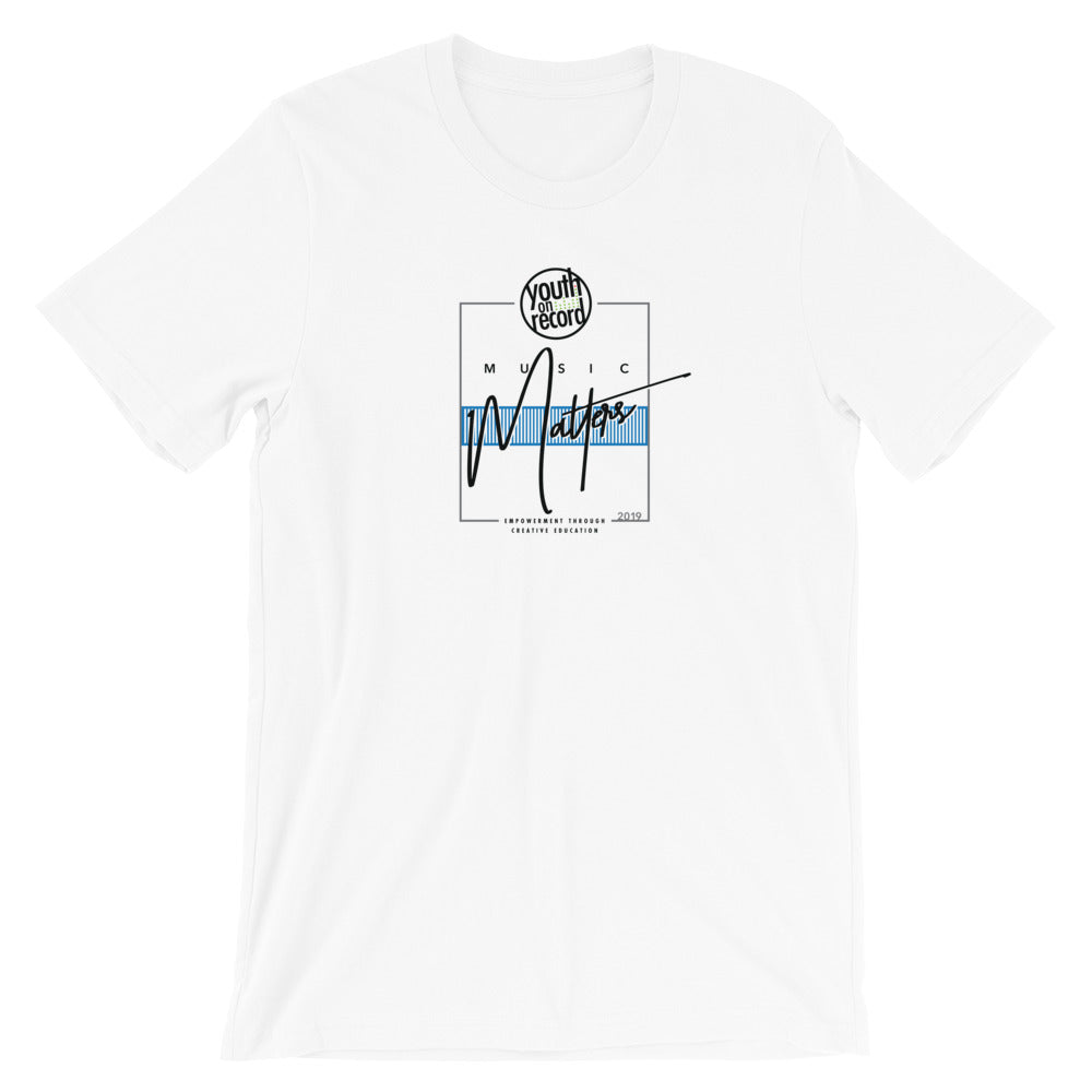Youth on Record 2019 Music Matters Unisex T-Shirt (Blue)