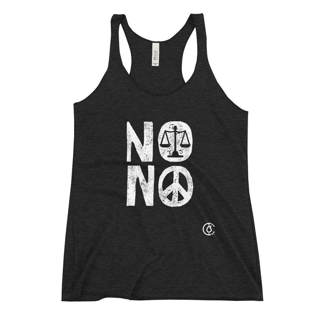 NO JUSTICE NO PEACE Womens Racerback Tank - The 6th Clothing Co.