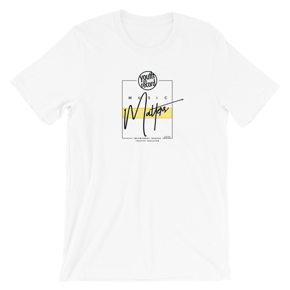 Youth on Record 2019 Music Matters Unisex T-Shirt (Yellow)