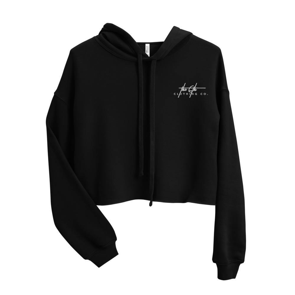 100% BLM Embroidered Crop Hoodie - The 6th Clothing Co.