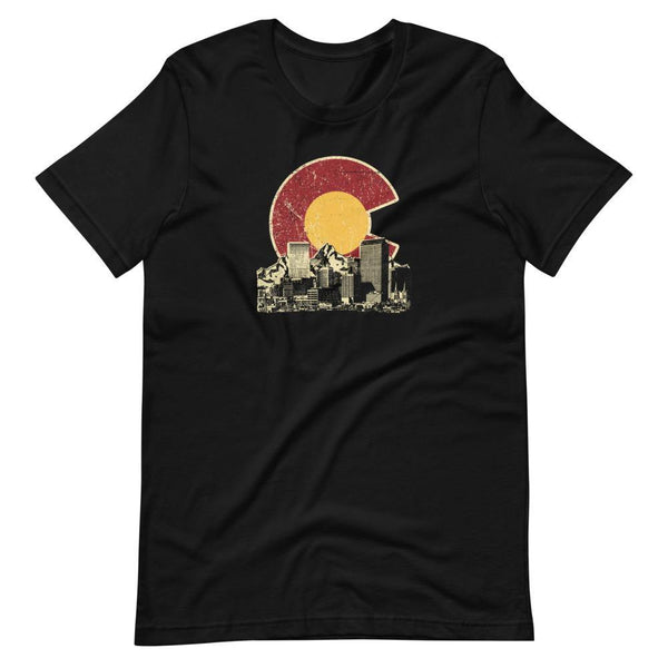 Colorado Skyline Etching Unisex Tee - The 6th Clothing Co.