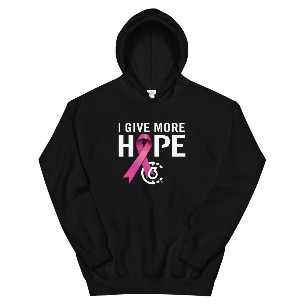 I Give More Hope Black Unisex Breast Cancer Awareness Month Hoodie