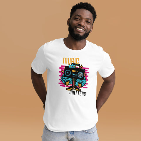 Youth on Record Music Matters Boom Box Unisex Tee